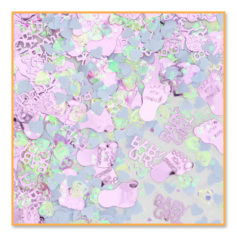 Confettis bébé fille - paquet de 6