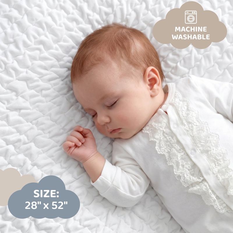 Premium Waterproof Crib Mattress Protector – Absorbent | Noiseless & Breathable – Machine Washable Cover For Toddler & Baby