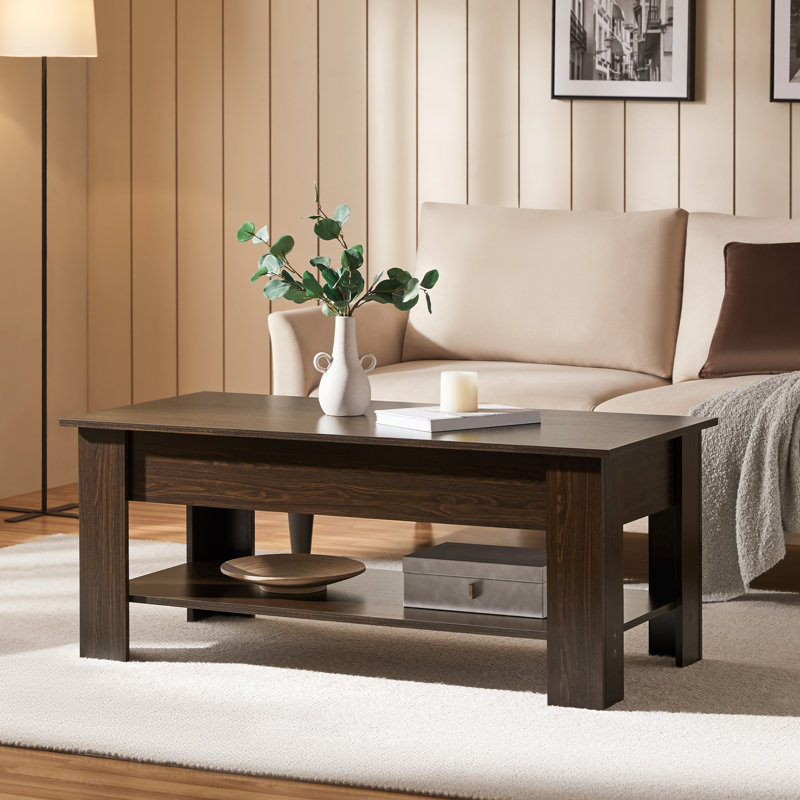 Table basse Ajeem, Espresso, H 16,5 po x L 39 po x l 20 po