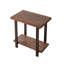 Table de bout industrielle à 2 niveaux, table d'appoint en bois massif avec plateau de table en pin vieilli et pieds en bois d'hévéa, table de chevet avec rangement pour le salon
