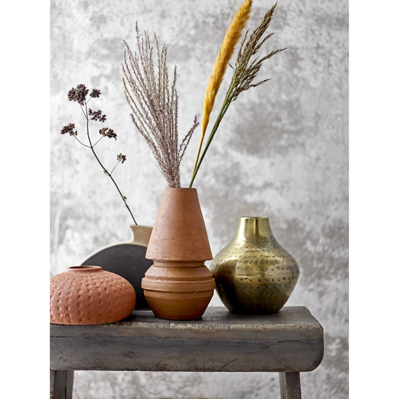 Ensemble de 3 vases de table noirs en terre cuite Vergas