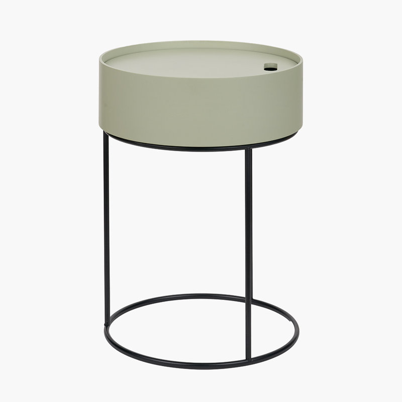 Hugo Frame End Table, Sage Green