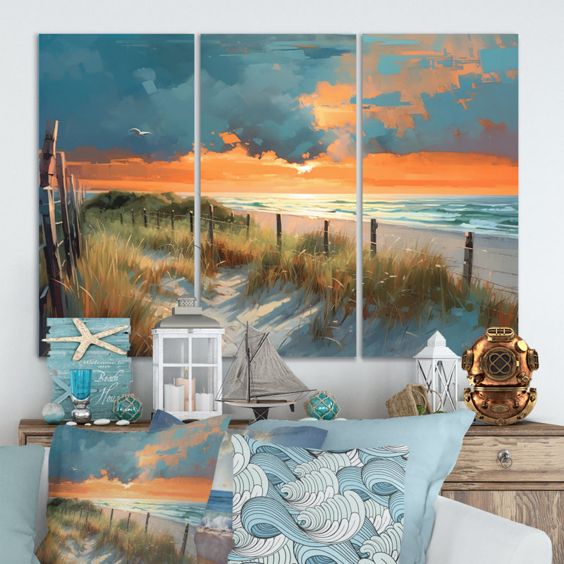 Ensemble de salon Pathway To Beach Sunset, H 32 po x l 48 po x P 1 po