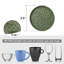 Sous-verres en silicone avec support, lot de 6 sous-verres épais antidérapants avec plateau profond, ensemble de sous-verres résistants à la chaleur