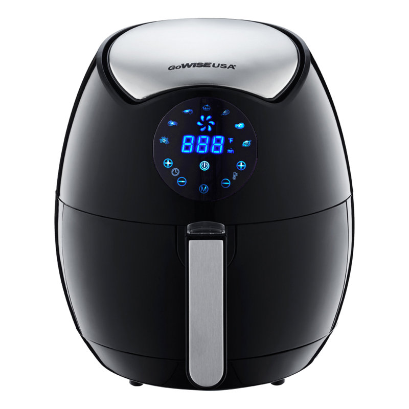 GoWISE USA 3.7 Quart 4th Generation Electric Air Fryer with Touchscreen, Black