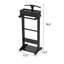 Small Space Saver! Black Portable Garment Rack + Storage – Perfect for Entryway/Bedroom!