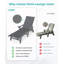 Chaises longues d'extérieur inclinables avec roulettes (ensemble de 2)-409040293