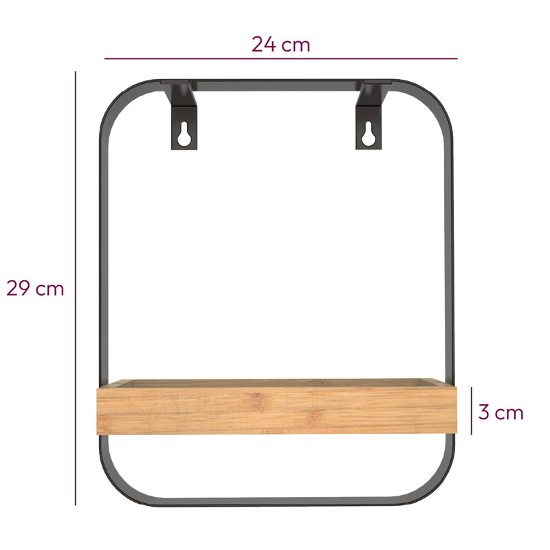 Alaoui Bamboo Solid Wood Accent Shelf
