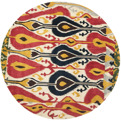 Kline Ikat Hand Tufted Wool Ikat Rug
