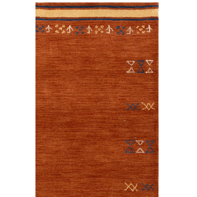 Himalaya Hand Loomed Wool Geometric Indoor Rug, 6'-0" x 9'-0" Rectangle
