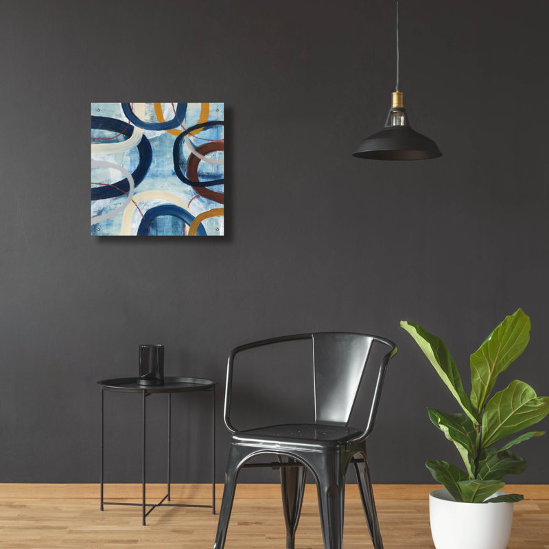 Art mural en verre épique «Dwell 2» par Cheryl Warrick, 24 po x 24 po