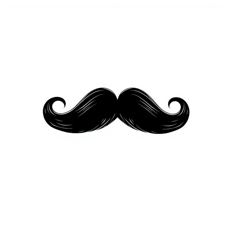 Housses de couette noires avec moustache frisée, Twin