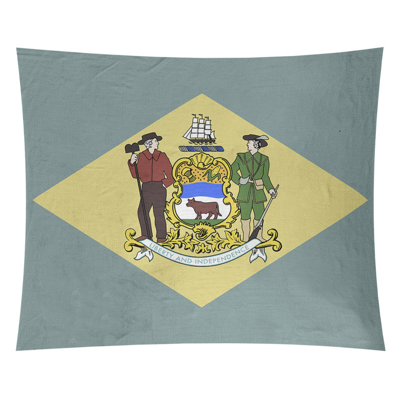Tapisserie drapeau delaware Enrik, H 27,5 po x l 37,5 po, Intérieur / extérieur