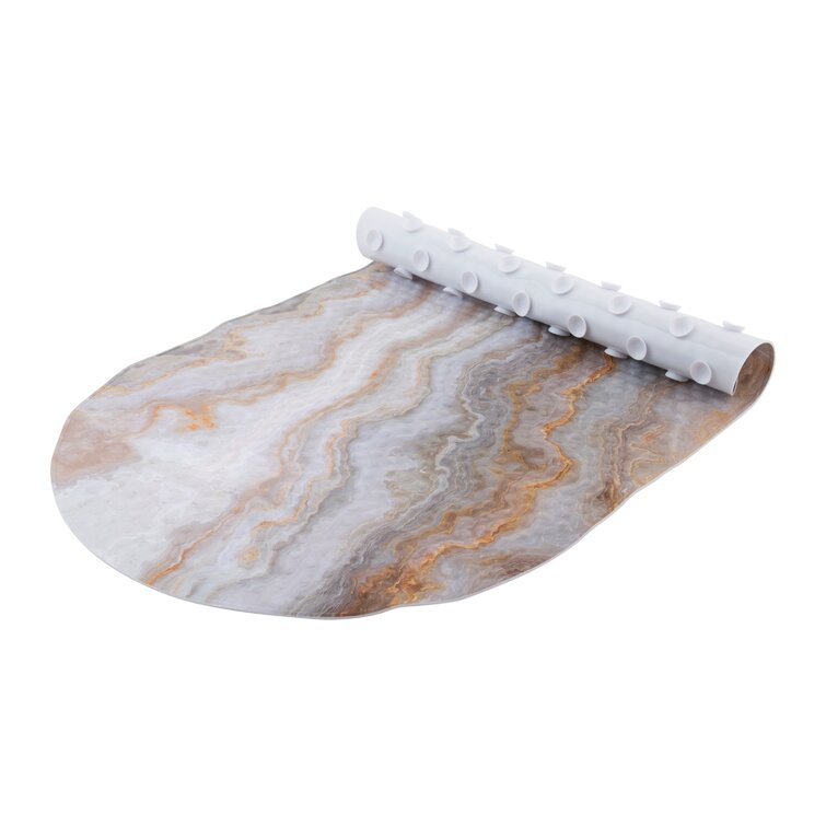 Elle Decor Oval Bubble Bath Mat in Agate Print & Reviews