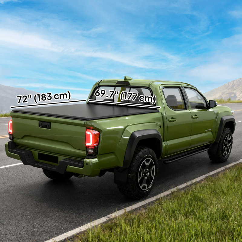 Tonneau de lit de camion pliable 6 pi pour lit de 5,75 / 5,8 pi, H 2 po x l 69,7 po x P 72 po