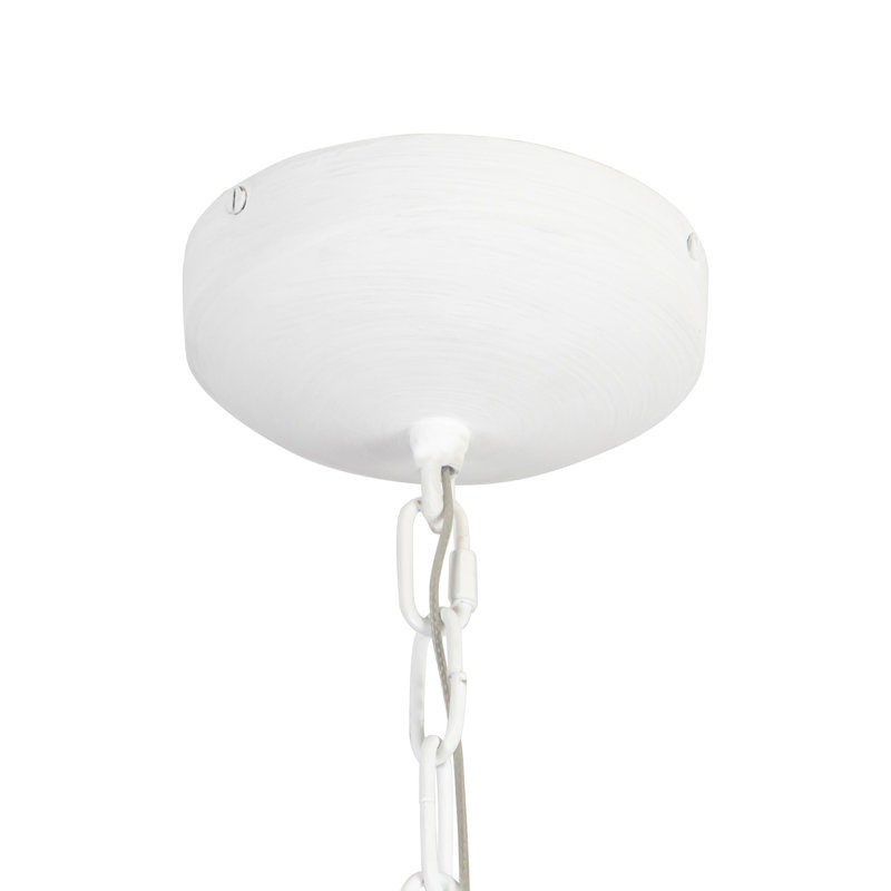 Spade 30-in White dimmable LED Chandelier, White