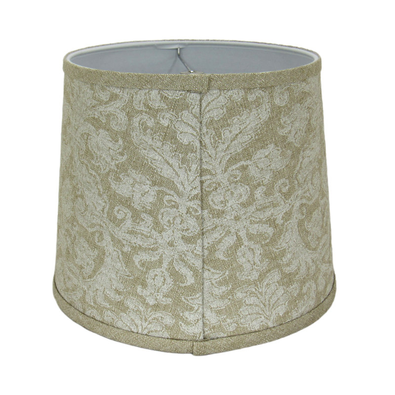 Beige Damask Drum Lampshade
