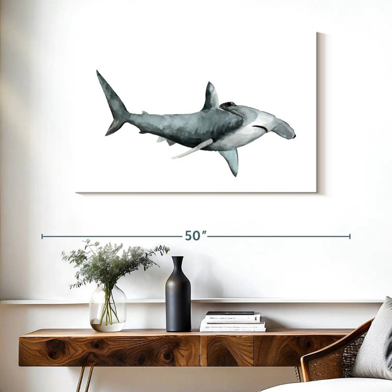 Brampt Sea Life Hammerhead Shark, 26" H x 39" W