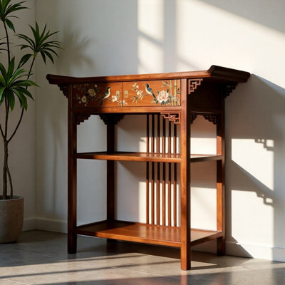 Chinese Style Solid Wood Entryway Console