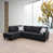 Black Gray Linen Blend