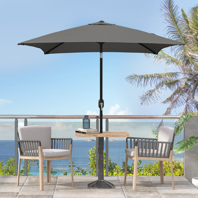 Parasol de marché carré 6,5 pi Tempo, Gris