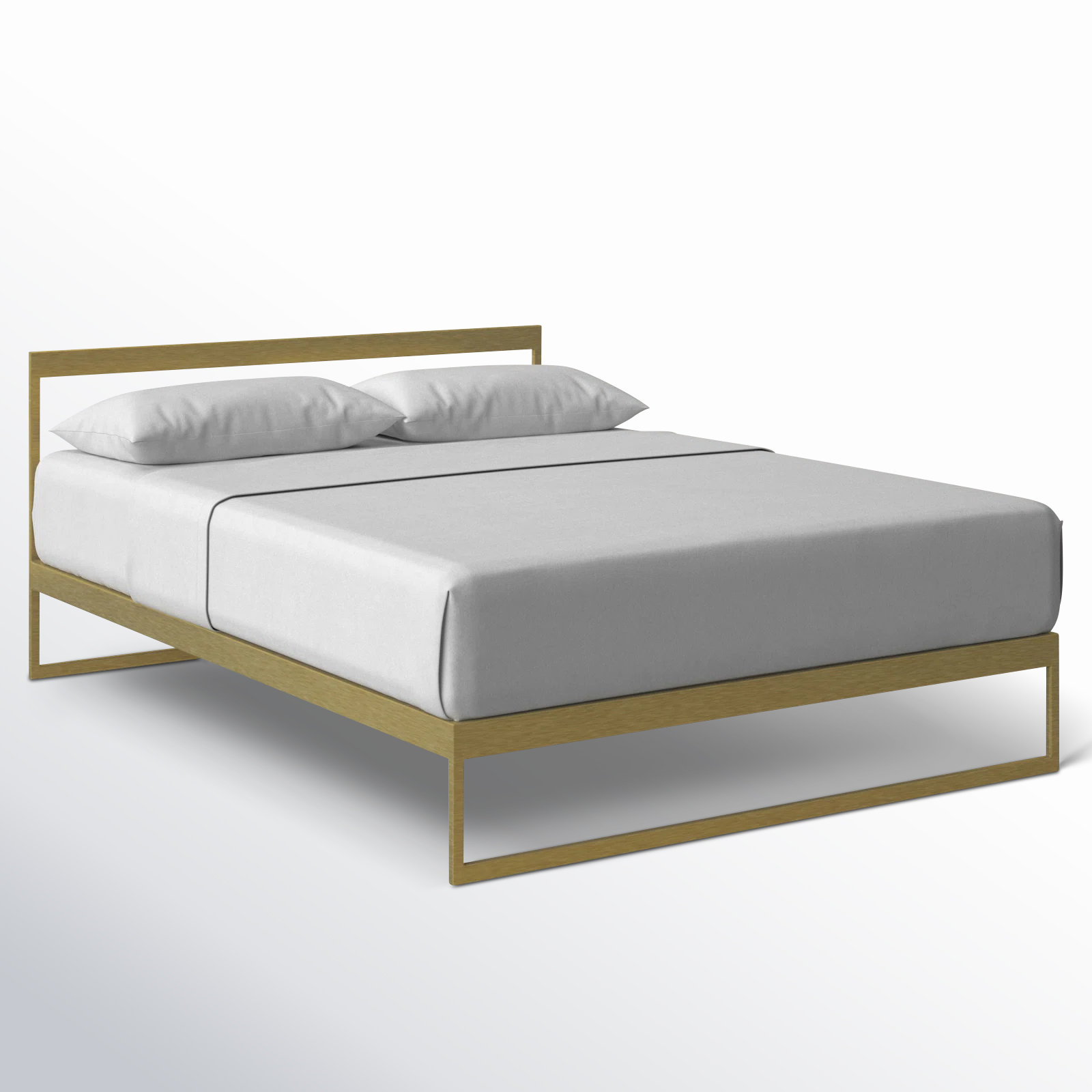 Aston Open-Frame Bed, King, Gold