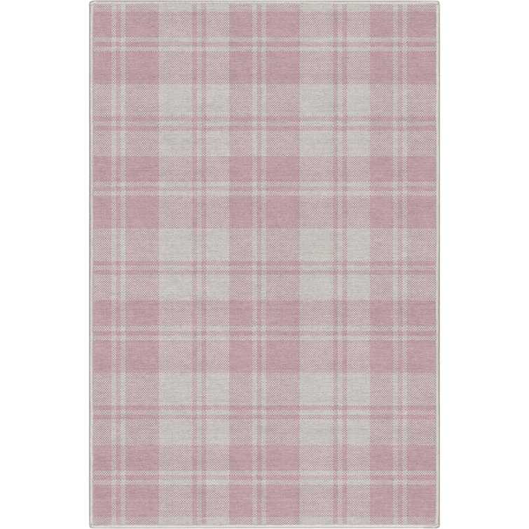Tapis rose à motif géométrique Kehr