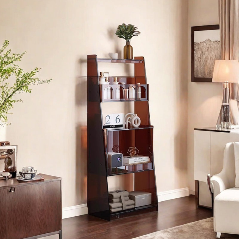 Modern creative acrylic multi-functional bookcase, Amber Brown
