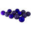 Boule de Noël 12 carats indigo incassable à 4 finitions 12 po 4 po (100 mm)