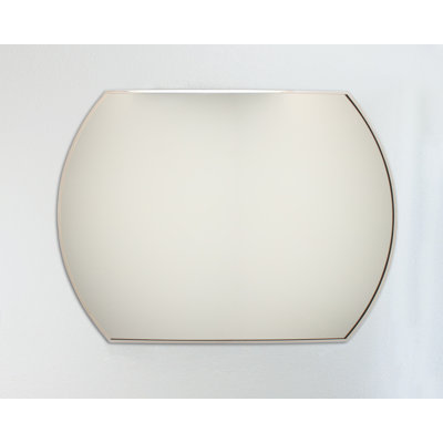 Harper Crescent 30" x 36" Wall Mirror, Mount on Wall Horizontal/Vertical Portrait/Landscape, ideal as Hall, Entryway, Foyer, or Bathroom Mirror, Chrome