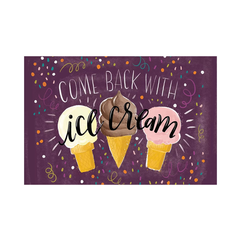 Come Back With Ice Cream by Loni Harris - Wrapped Canvas Gallery-Wrapped Canvas Giclée, 20.32 cm H x 30.48 cm W