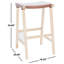 Tabouret de bar et de comptoir en cuir véritable Kellan-992258862-992258863