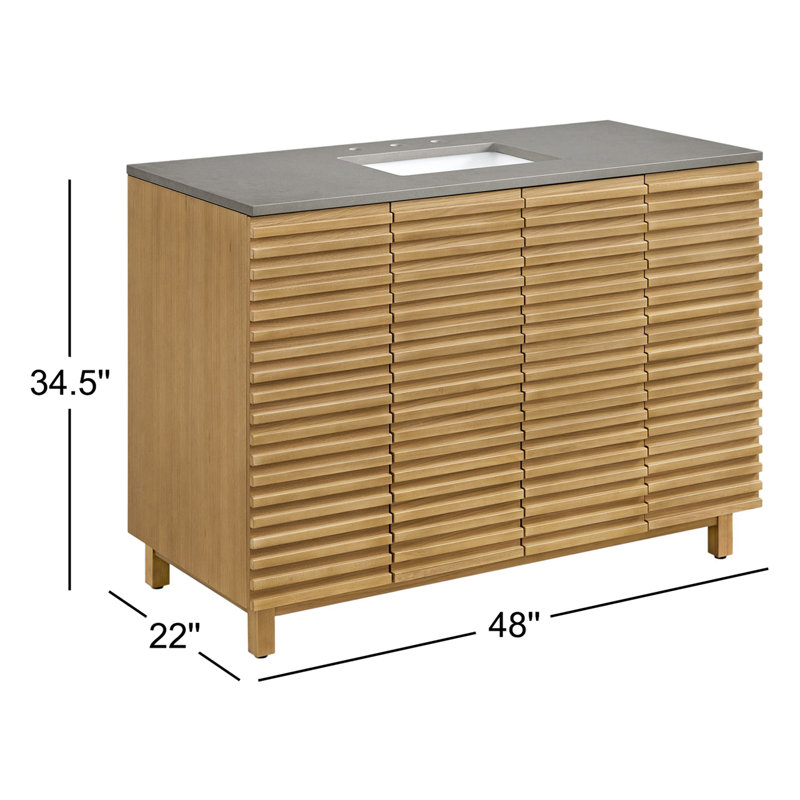Horizontal Linear 48'' Single  Sink Vanity