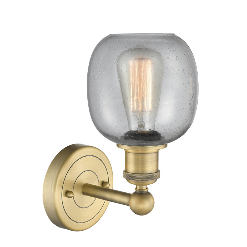 Cheraw Armed Sconce, Seedy, Brushed Brass