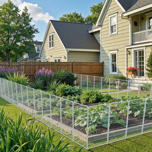 (16 panneaux de clôture) Clôture en métal facile à installer, clôture décorative idéale pour les clôtures de jardin pour chiens, clôture temporaire ou barrière de jardin pour animaux