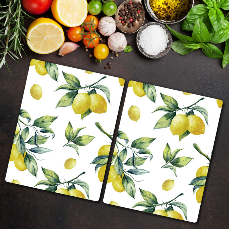 Iancarlo Orginal Painted Lemons Tropical Chopping Board, 30cm L x 52cm W