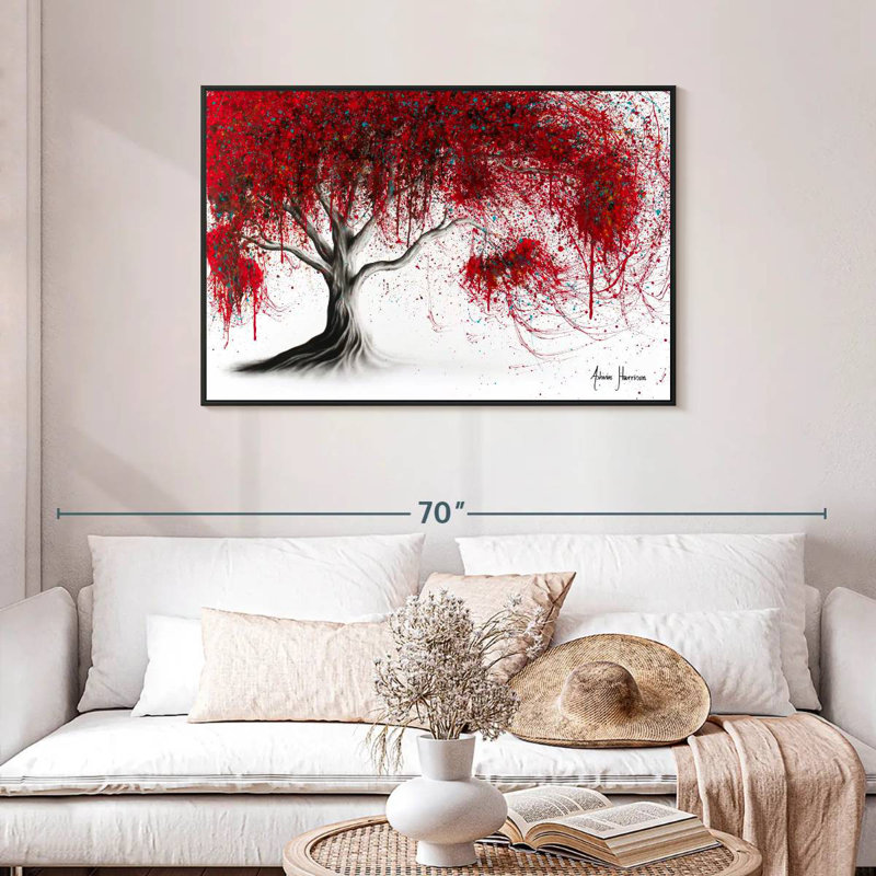 Harnek Scarlet Picnic Dream Tree, 29" H x 43" W
