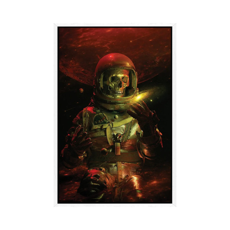 Dead Explorer by Nicebleed - Print on Canvas, 66.04cm H x 45.72cm W x 3.81cm D, White Framed