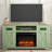 61" Media Console TV Stand With Electric Fireplace For TV's Up To 65"-1027449518