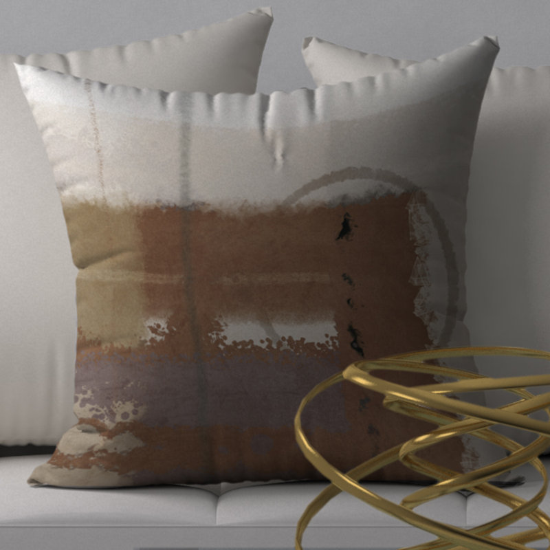 Abstract Reversible Throw Pillow, 24" x 24"
