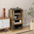 HOMCOM Media Cabinet, 4-Tier Stereo Cabinet, Modern Audio Video Media Stand With Adjustable Shelves, Tempered Glass Doors, And Cable Management, Rustic Brown