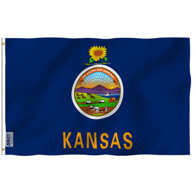 Kansas State Flag Polyester 36x60 In. House Flag