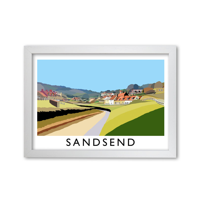 Sansend by Richard O'Neill - Single Picture Frame Print, White, 297 cm H x 42 cm W