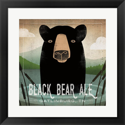 «Skinny Dip Black Bear Ale» par Ryan Fowler, art mural encadré