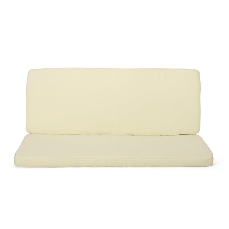  Carolina Loveseat Cushion Set, Back and Seat Cushions, Water Repellent Fabric, Cream Set of 2, Cream