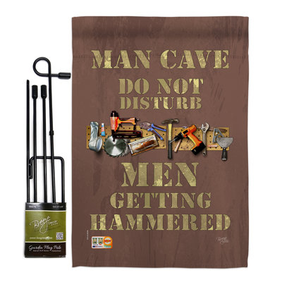 Les hommes man caves sont dotés de polyester de 2 côtés 18,5 x 13 po ensemble de drapeau