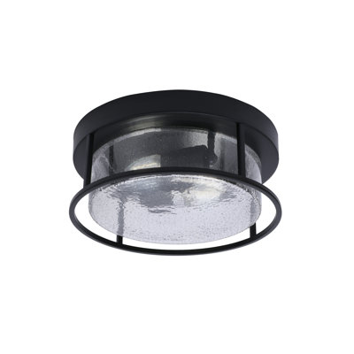 Flush Mount With Clear Bubble Glass