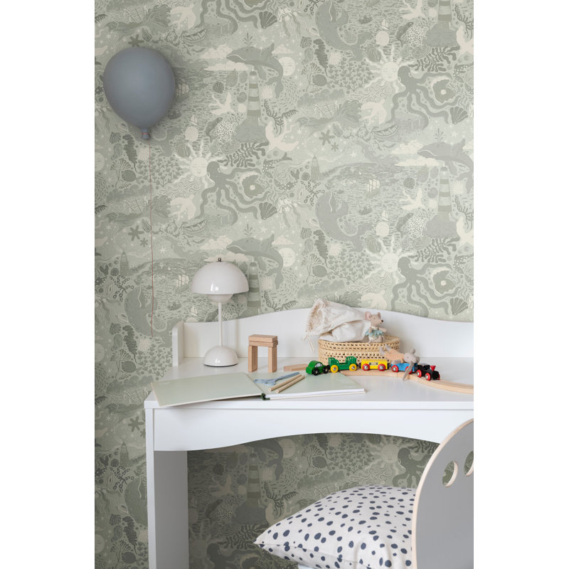 Galerie Resan Havet Nautical Wallpaper, Green