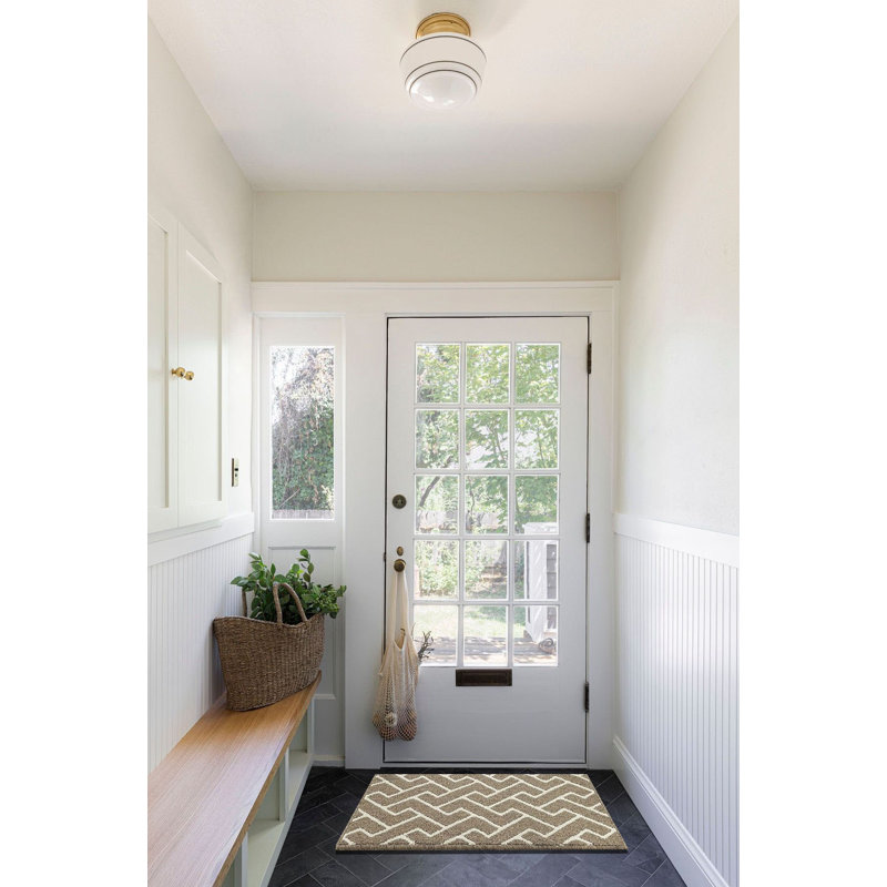 Sterea Non-Slip Indoor Doormat, Beige