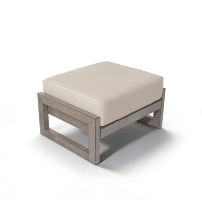Marindo Patio Aluminum Ottoman With Sunbrella Cushion